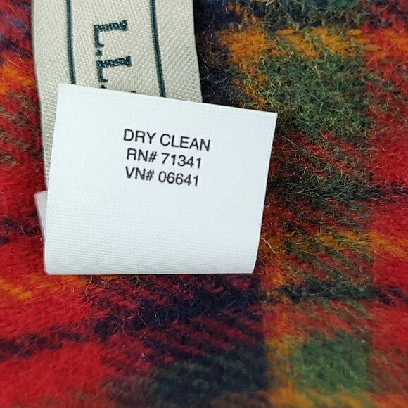 L.L. Bean Plaid Fringed Lambswool Scarf Unisex - Picture 4 of 9